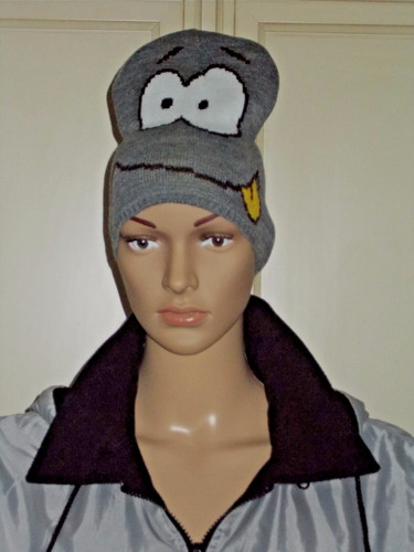 Graue long beanie mütze - graue,