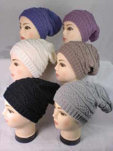 Long beanie strickmütze - long,